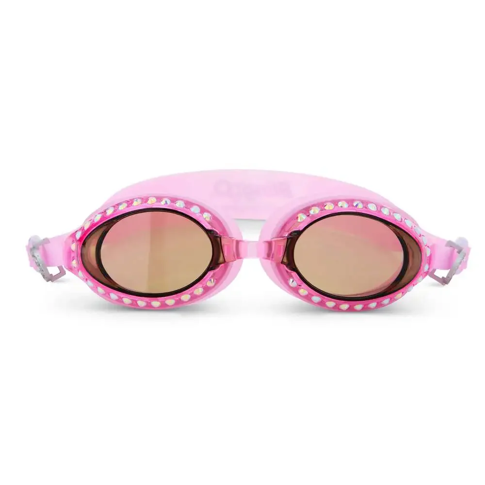 Pink Rhinestone Adult Swim Goggles